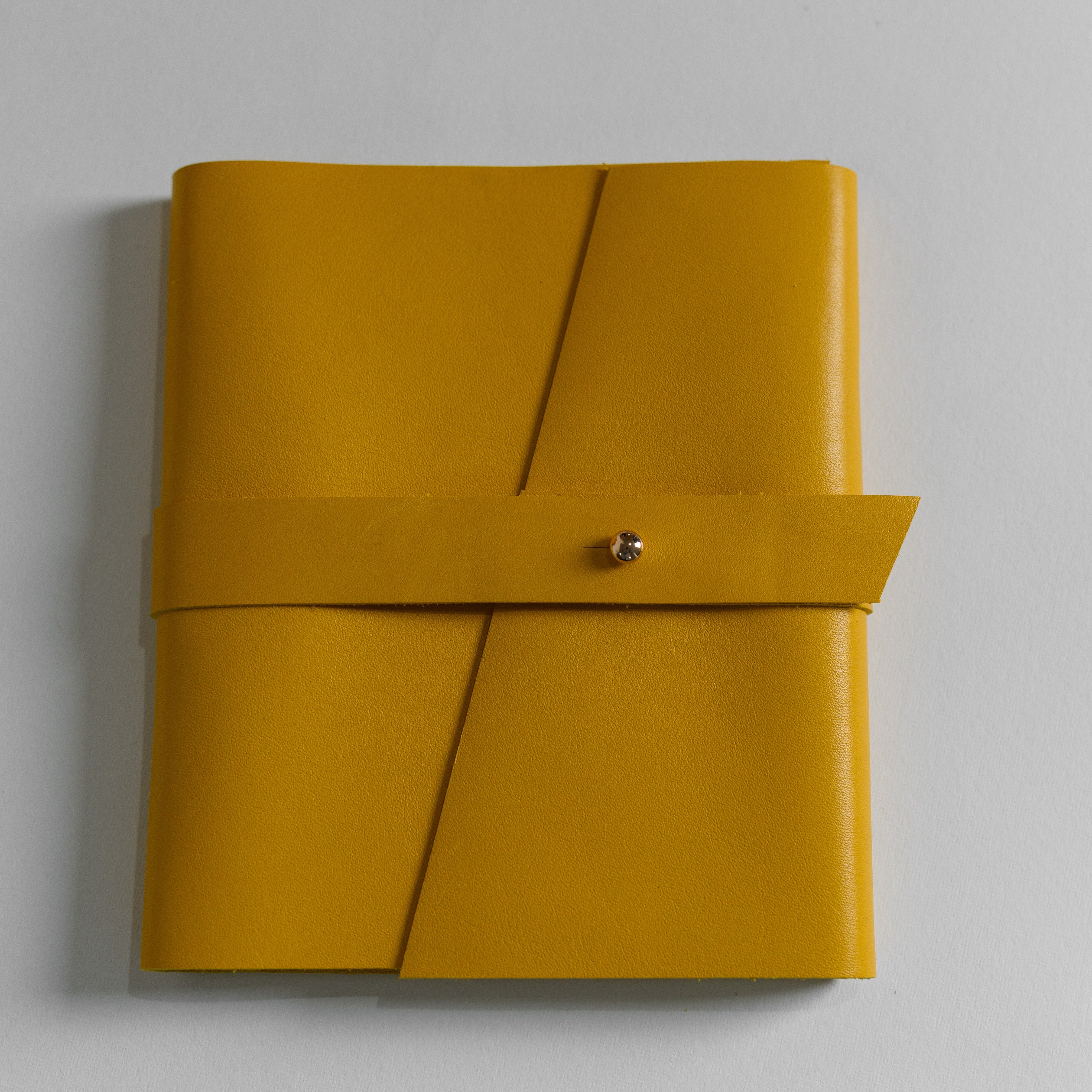 Saffron Yellow Refillable Leather Notebook