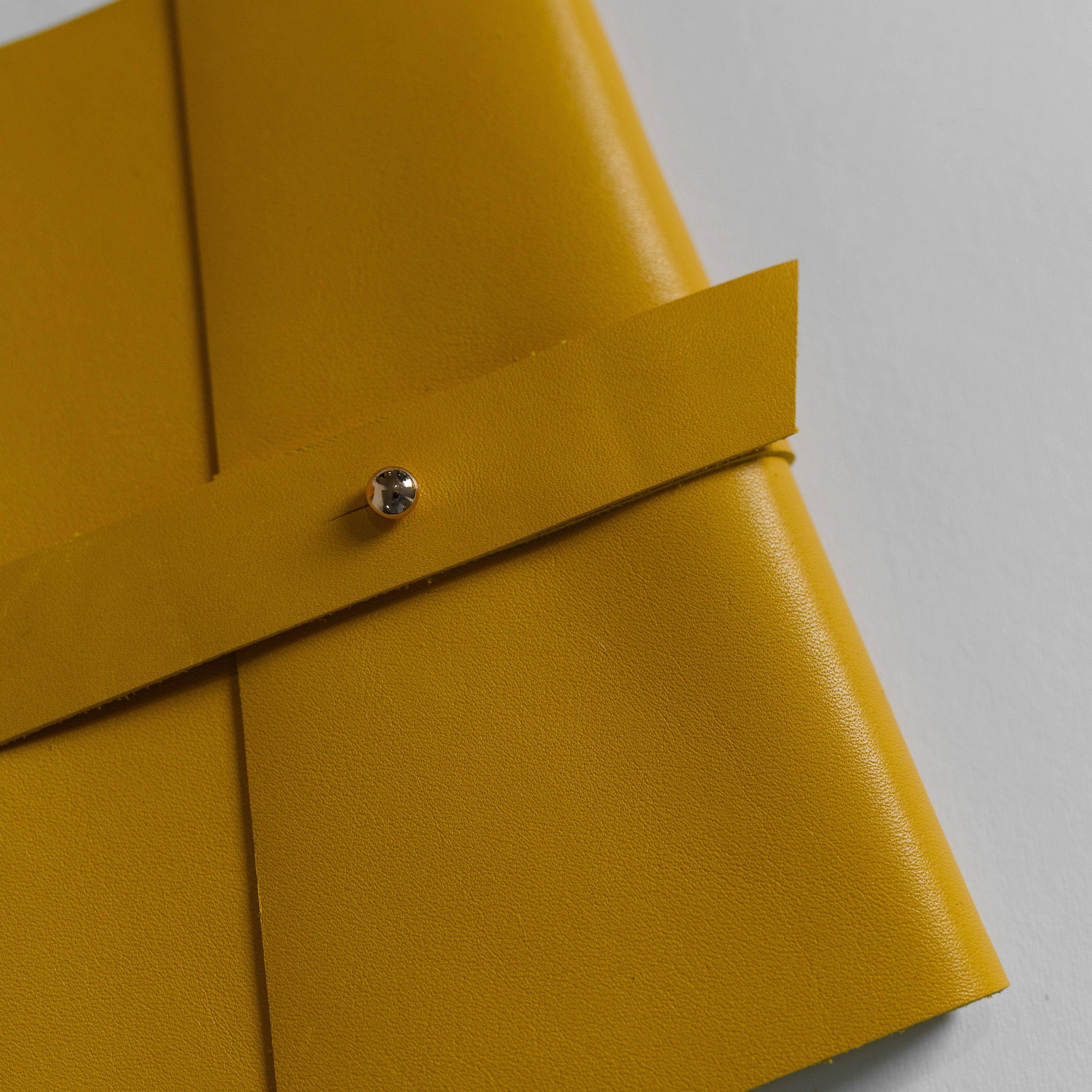Saffron Yellow Refillable Leather Notebook
