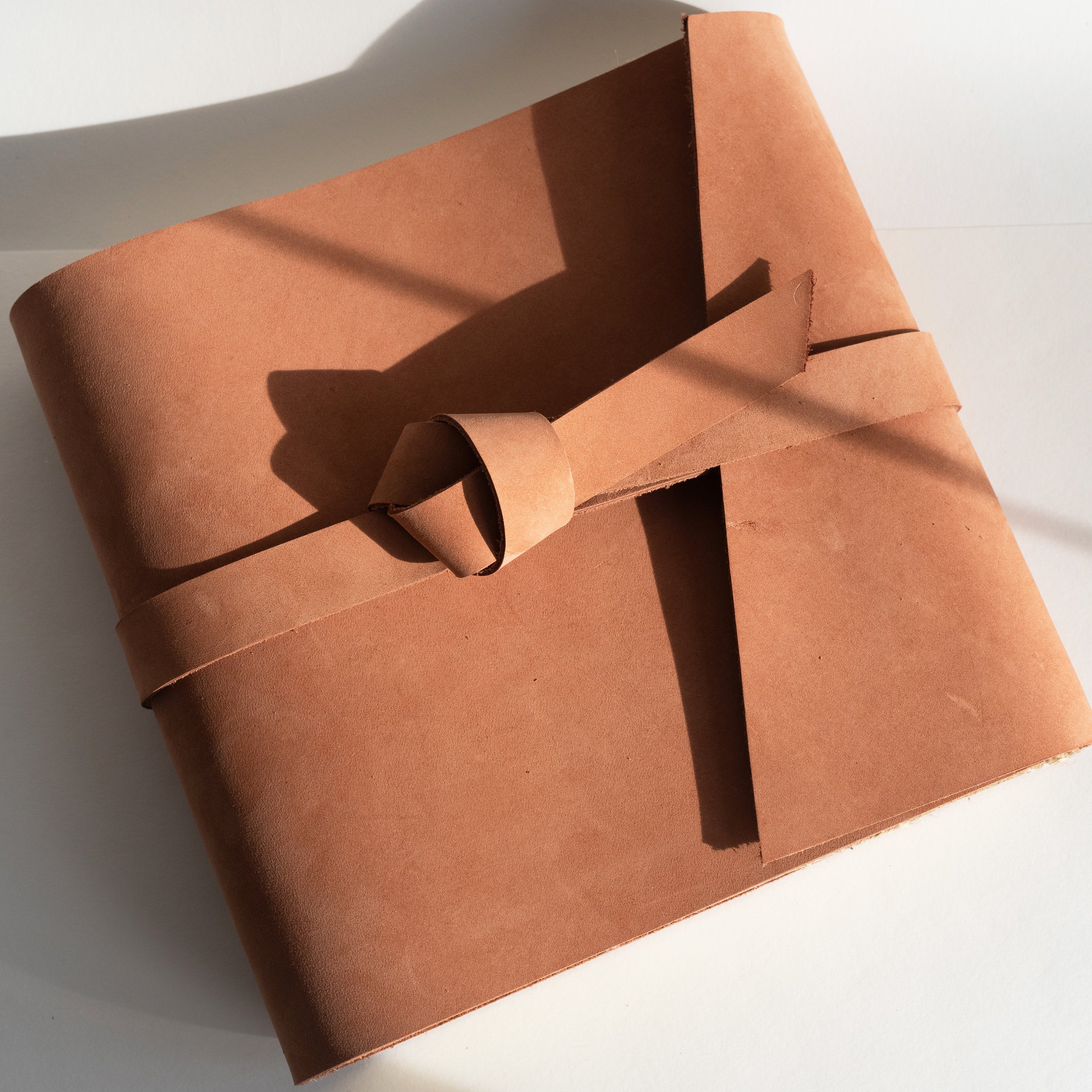 apricot nubuck photo album with custom engraving