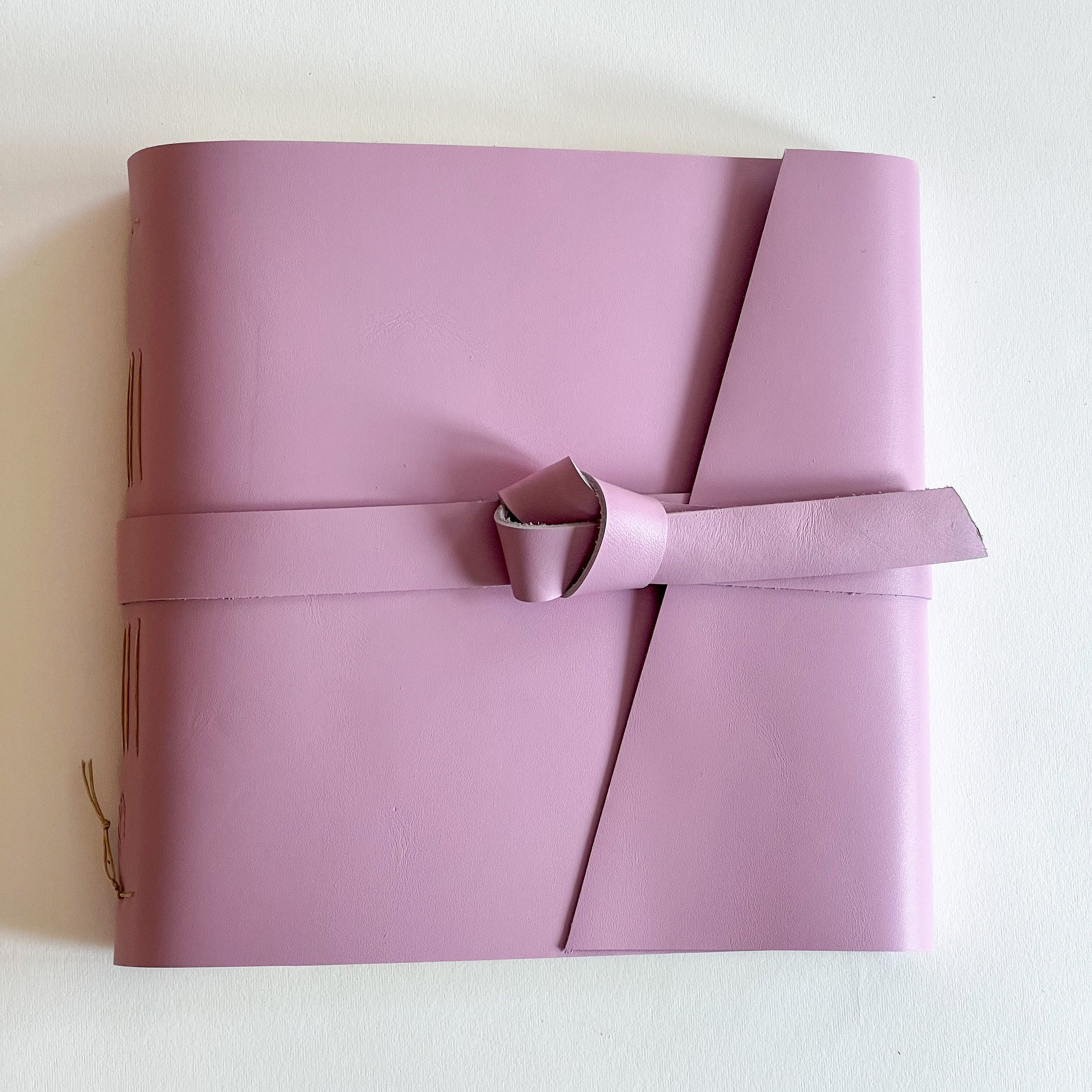 Dusty rose leather photo album