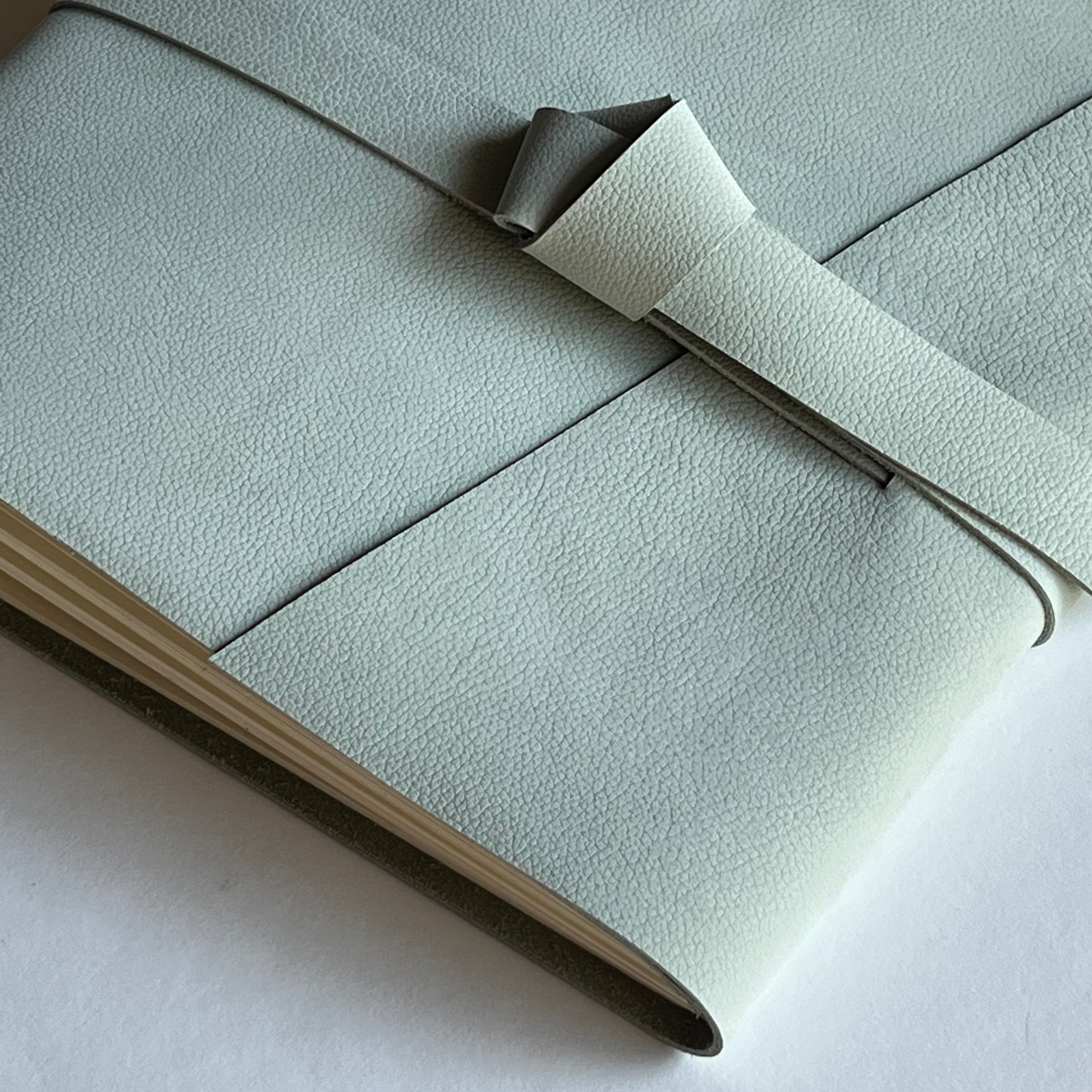Greenish White Leather Photo Album