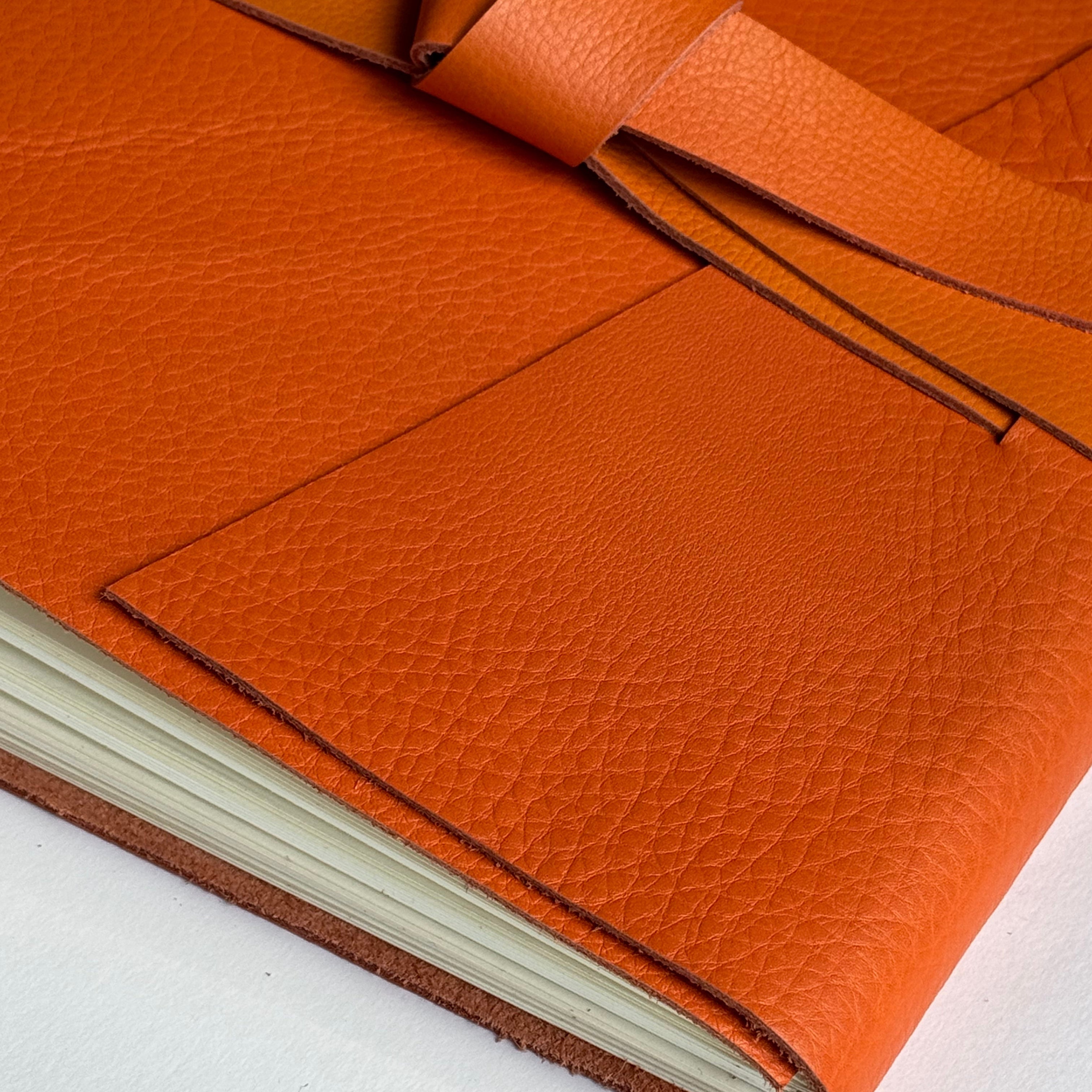 Orange Leather Photo Album
