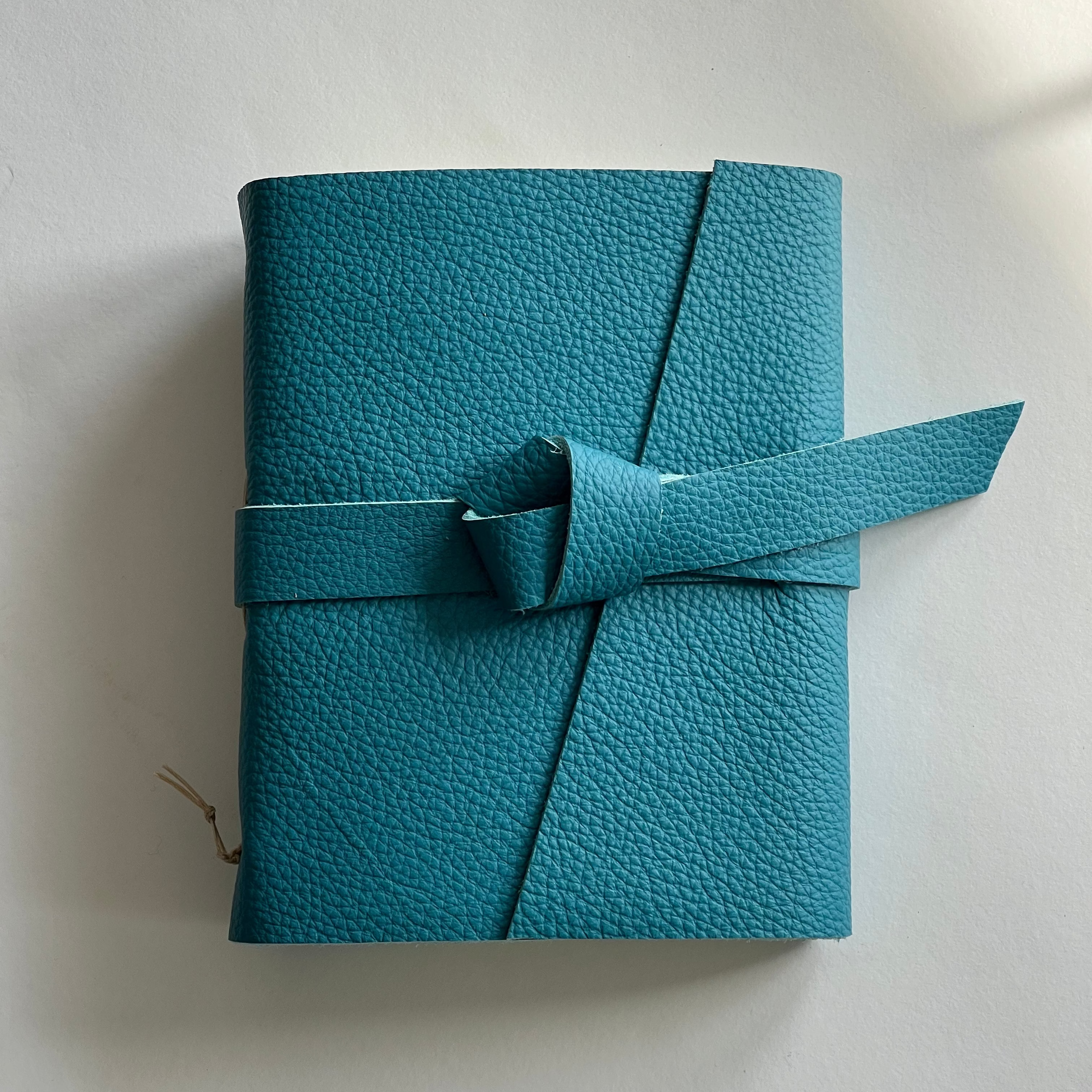 petrol handmade leather photo journal