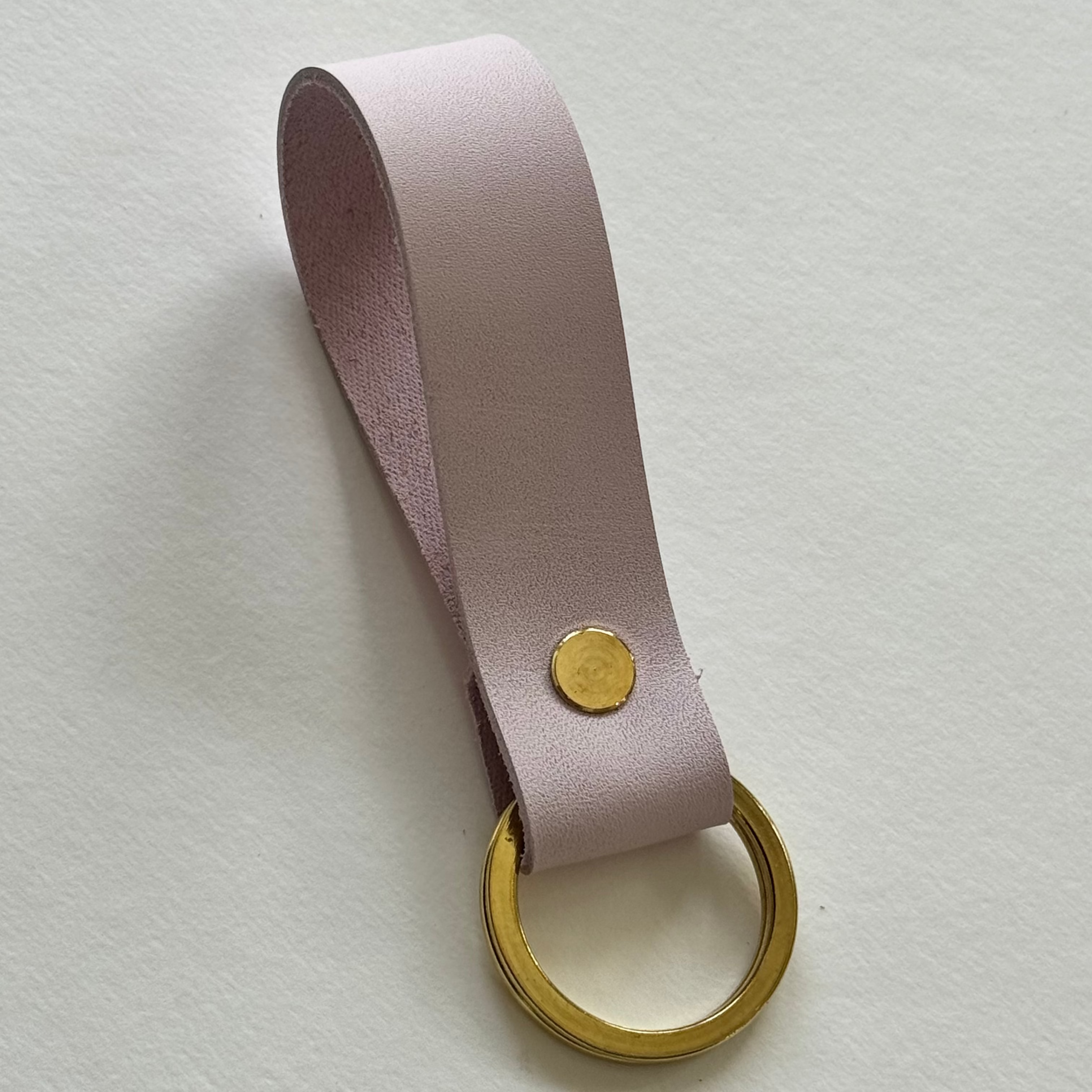 Soft Rose Leather Keychain