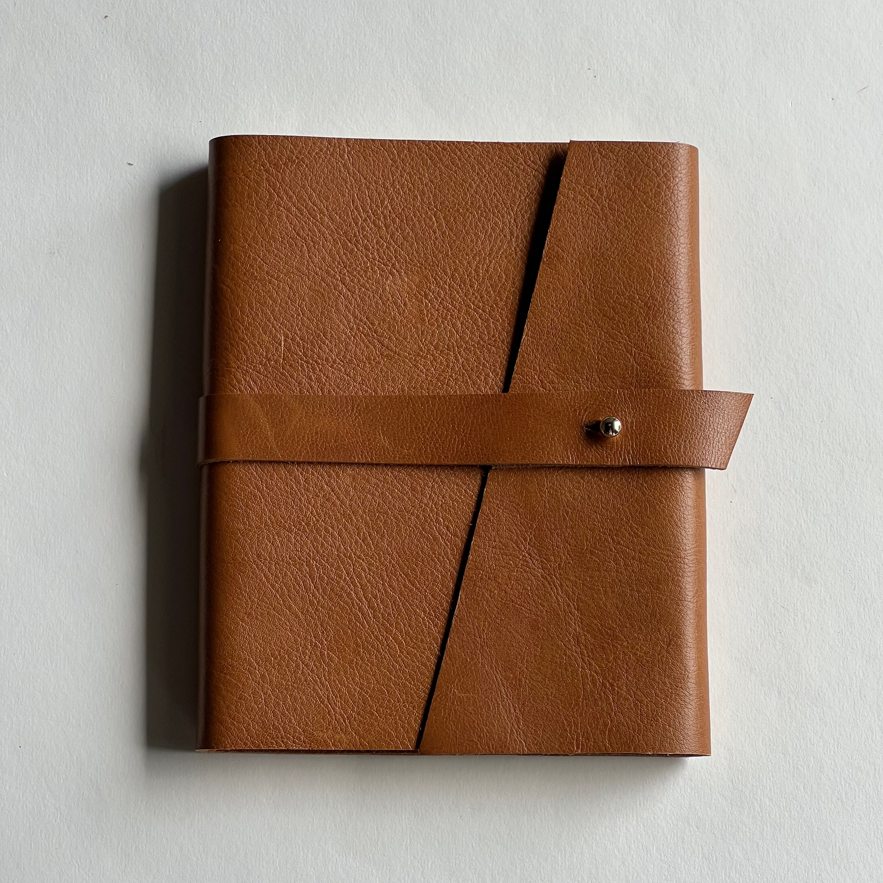 cognac leather notebook