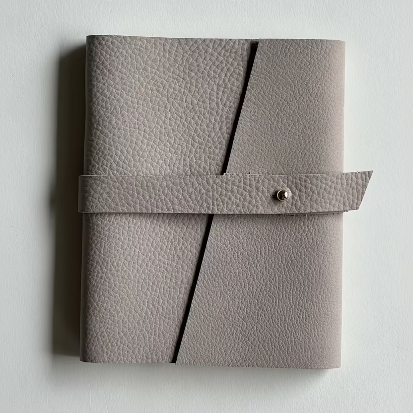 Stone Grey Leather Notebook